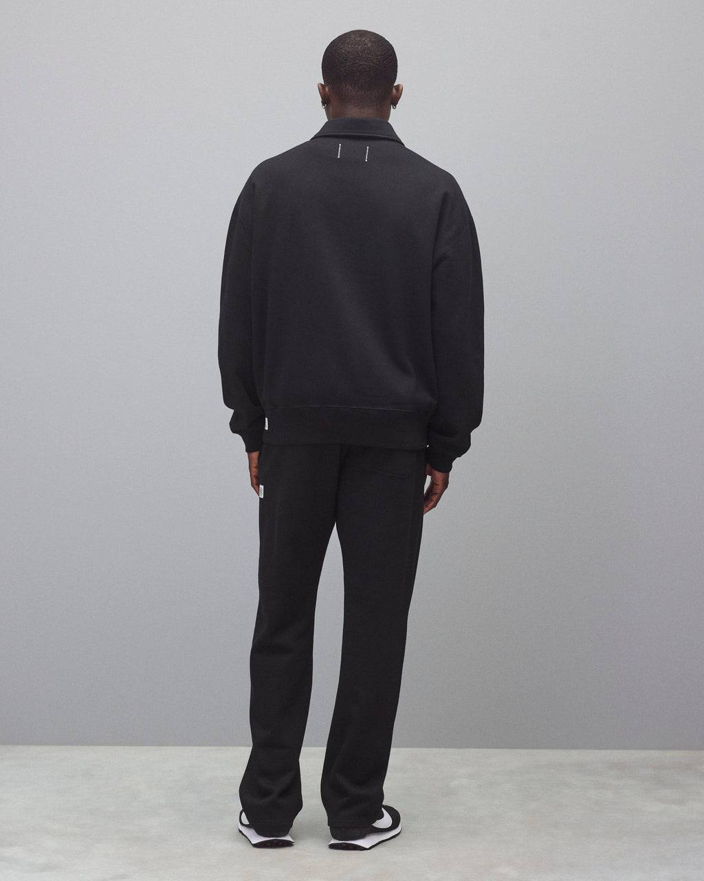Brushed Fleece Relaxed Half Zip Sweatshirt