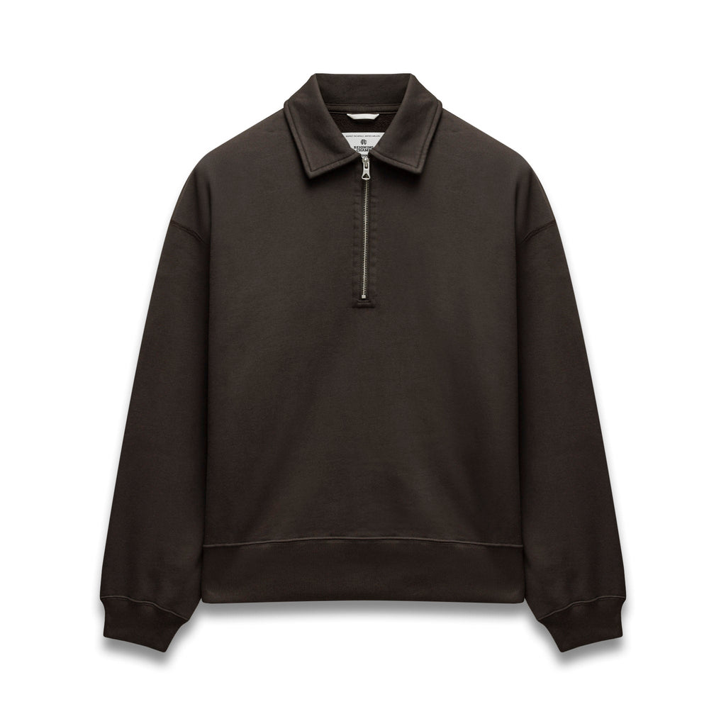 Brushed Fleece Relaxed Half Zip Sweatshirt