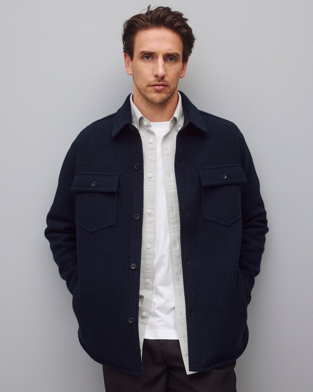 Boiled Wool Warden Overshirt
